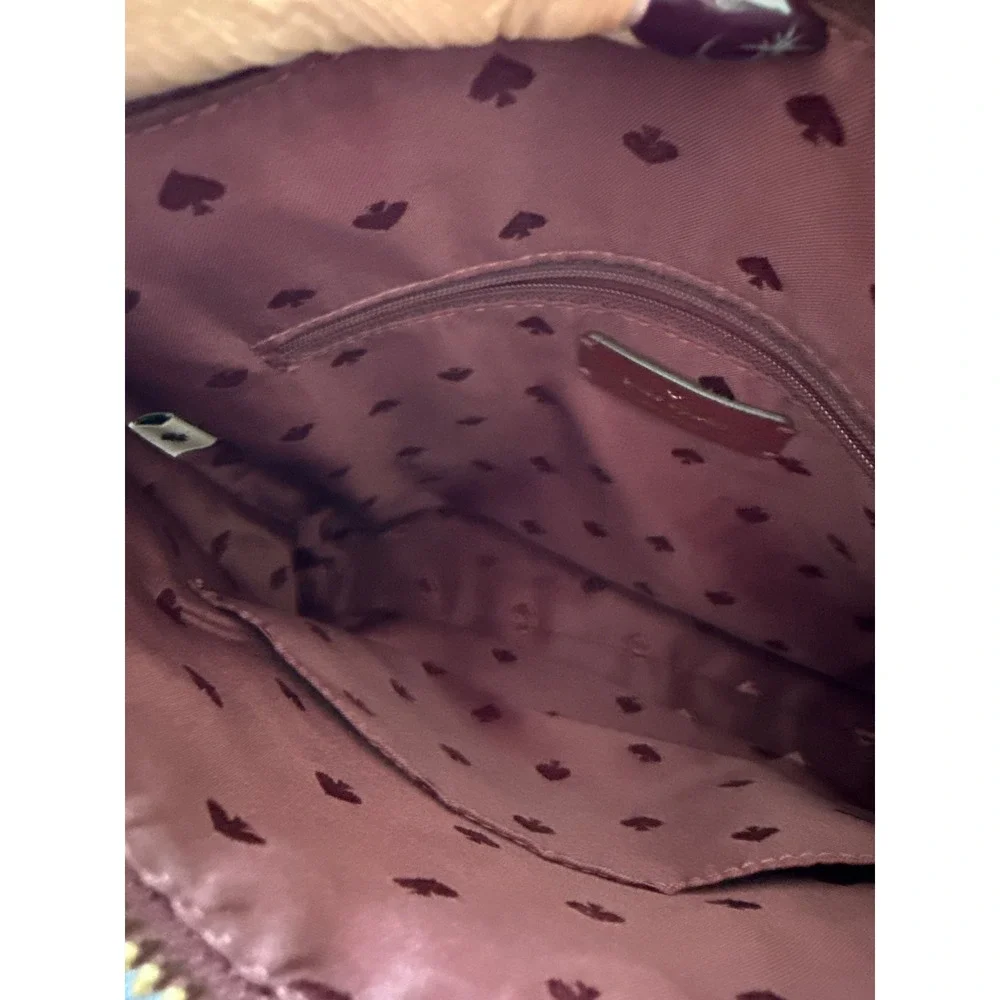 Kate Spade New York Pebbled Jackson Zip Top Leather Crossbody Bag Burgundy‎ Wine